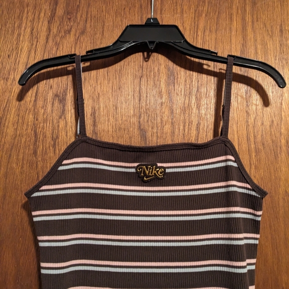 Nike brown striped casual dress (size M) - Picture 3 of 11